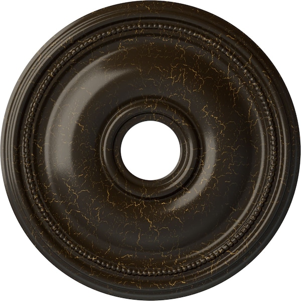 Ekena Millwork Bradford Medallion (Canopies up to 4 3/8"), 18 1/8"OD x 3 3/4"ID x 1 1/8"P, Stone Hearth Crackle CM18BRSHC - main